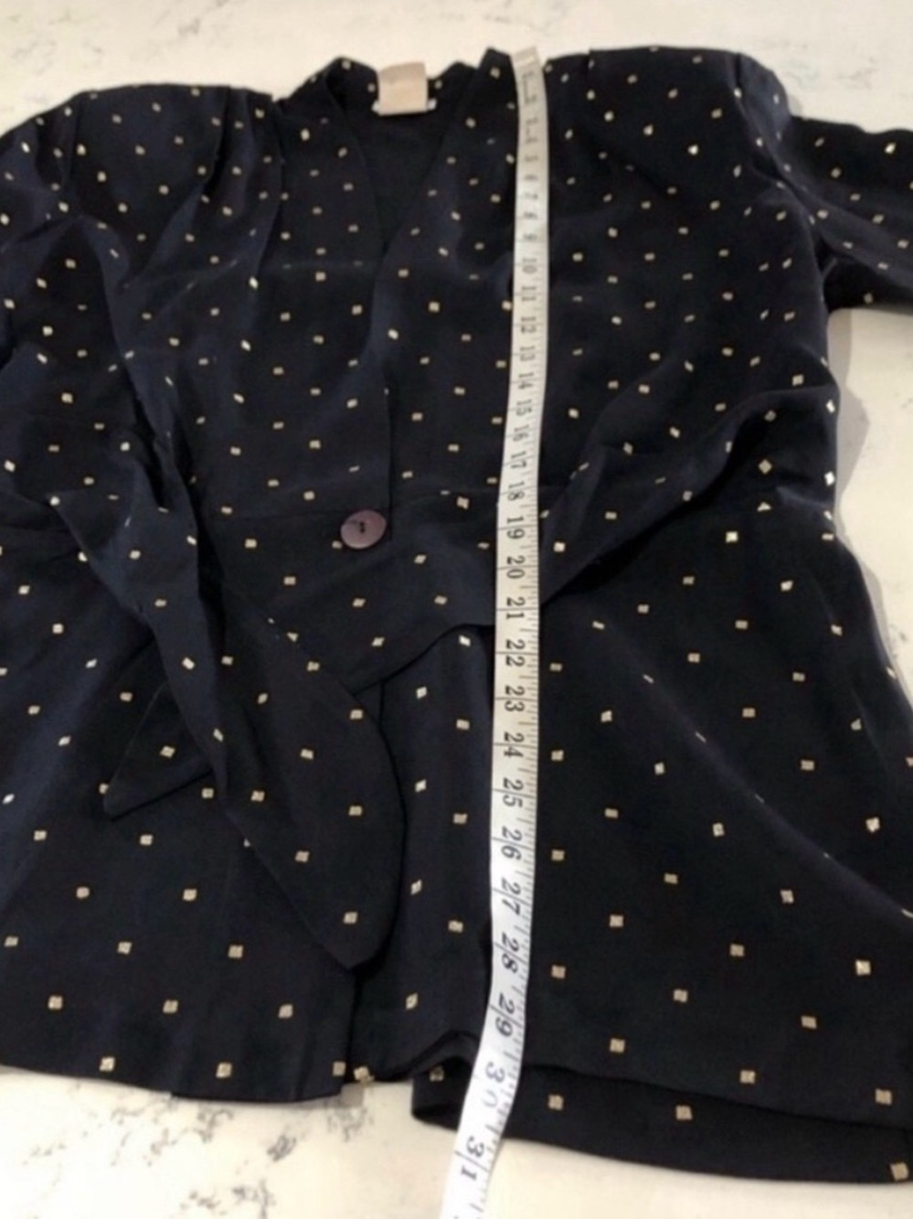 Vintage Sequel oversized jacket/blazer V-neck tie front black - Picture 11 of 16